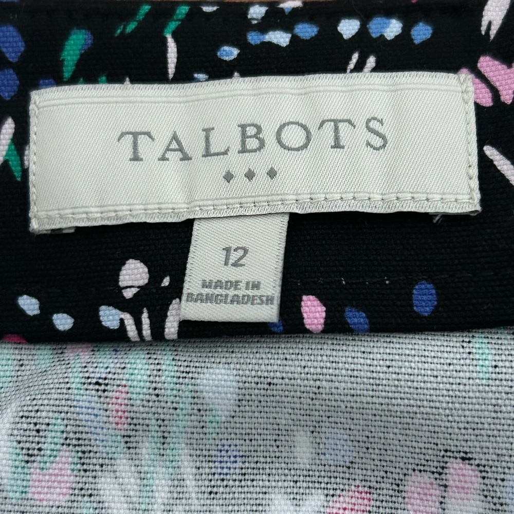 Talbots Skirt Black Pink Size 12 - Picture 3 of 8